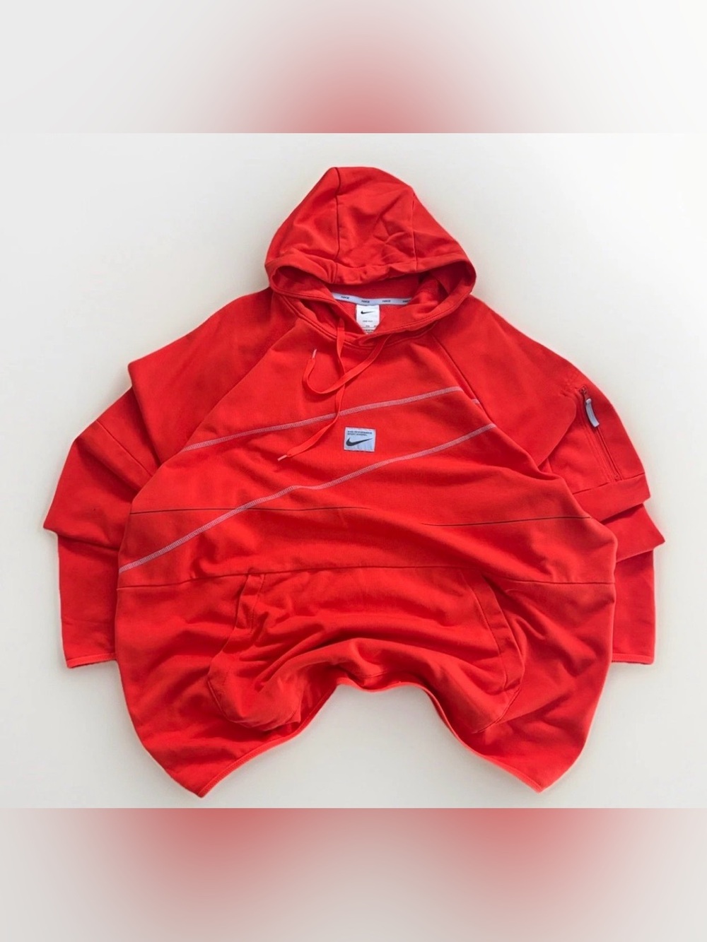 Nike Hoodie Center Swoosh 2XL Dri-FIT Fleece Pullover Fitness Orange DQ6620-010
